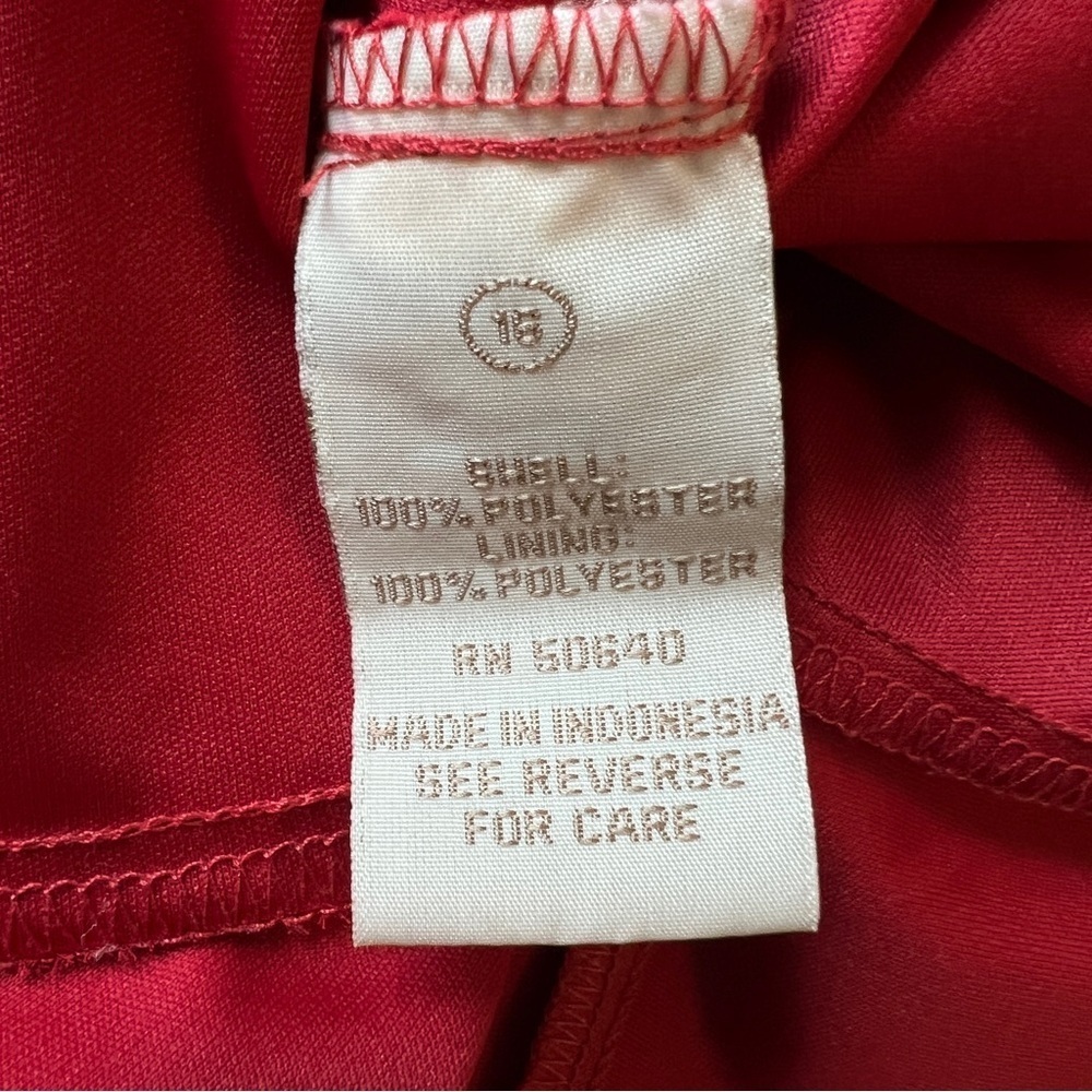 JONATHAN MARTIN Sleeveless Tiered Dress Red Style 2986503Y Size 16 - Picture 7 of 9